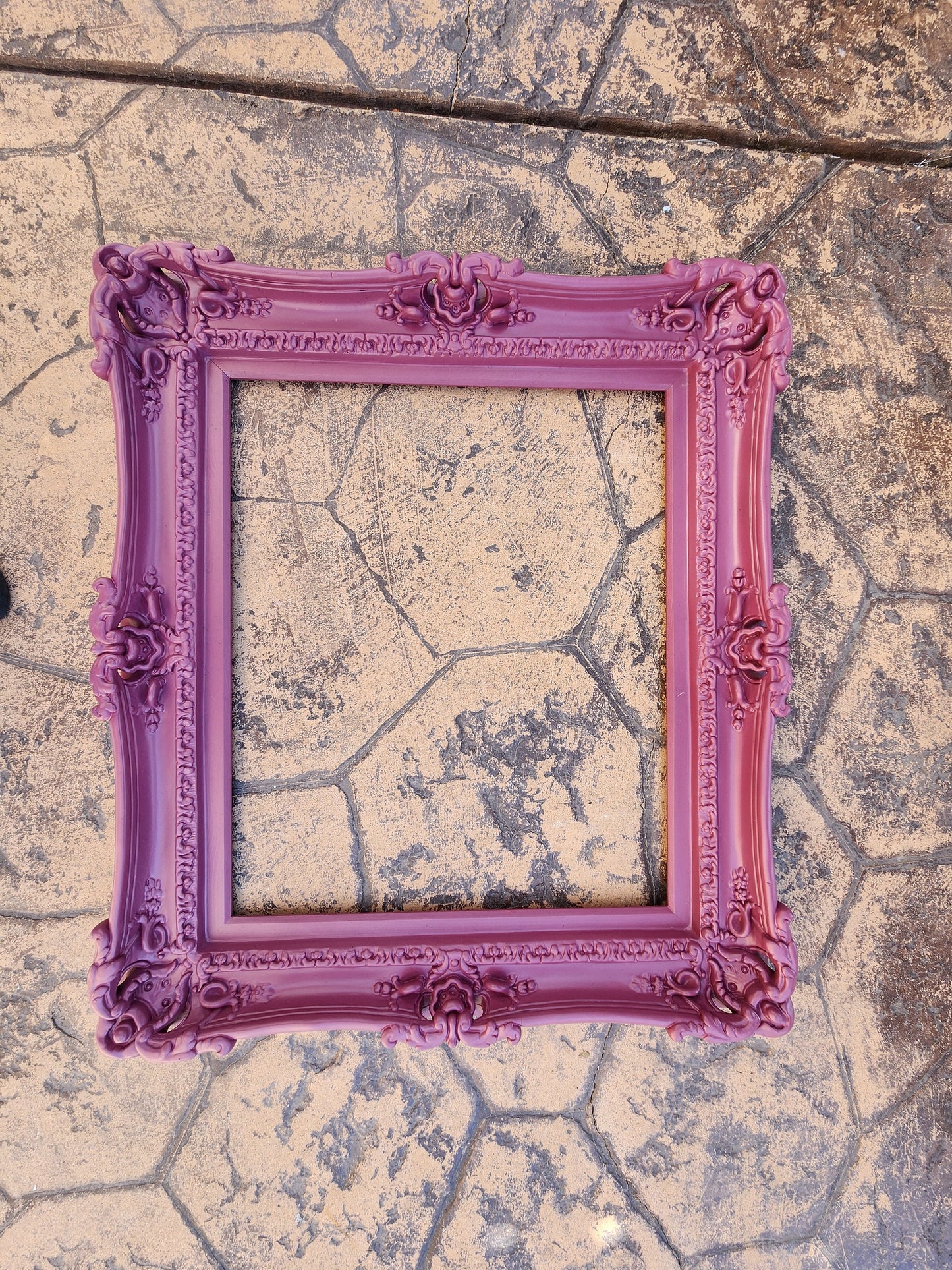 20x24 Plum Picture Frame, Colorful Baroque Artwork, Girl's Frame Ideas