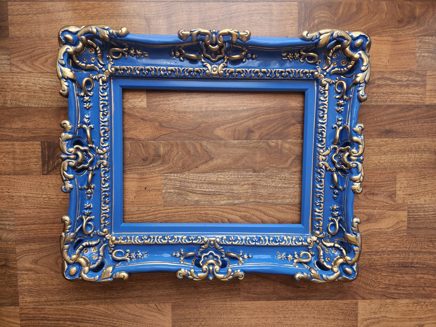 11x14 Fancy Blue Picture Frame, Traditional Frame, Artistic Poster Frame