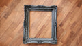 20x24 Crackled Black Frame, Ornate Gothic Rustic Photo Frame