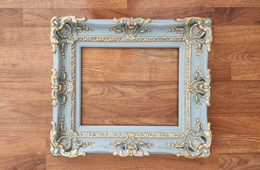 12x16 Pale Green Picture Frame, Baroque Ornate Shabby Chic Style, Canvas, Artwork