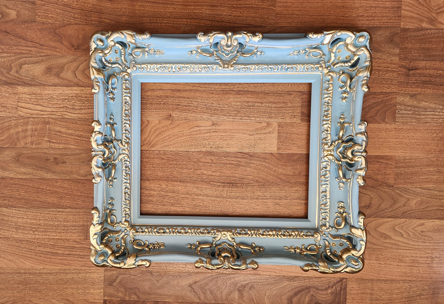 12x16 Pale Green Picture Frame, Baroque Ornate Shabby Chic Style, Canvas, Artwork