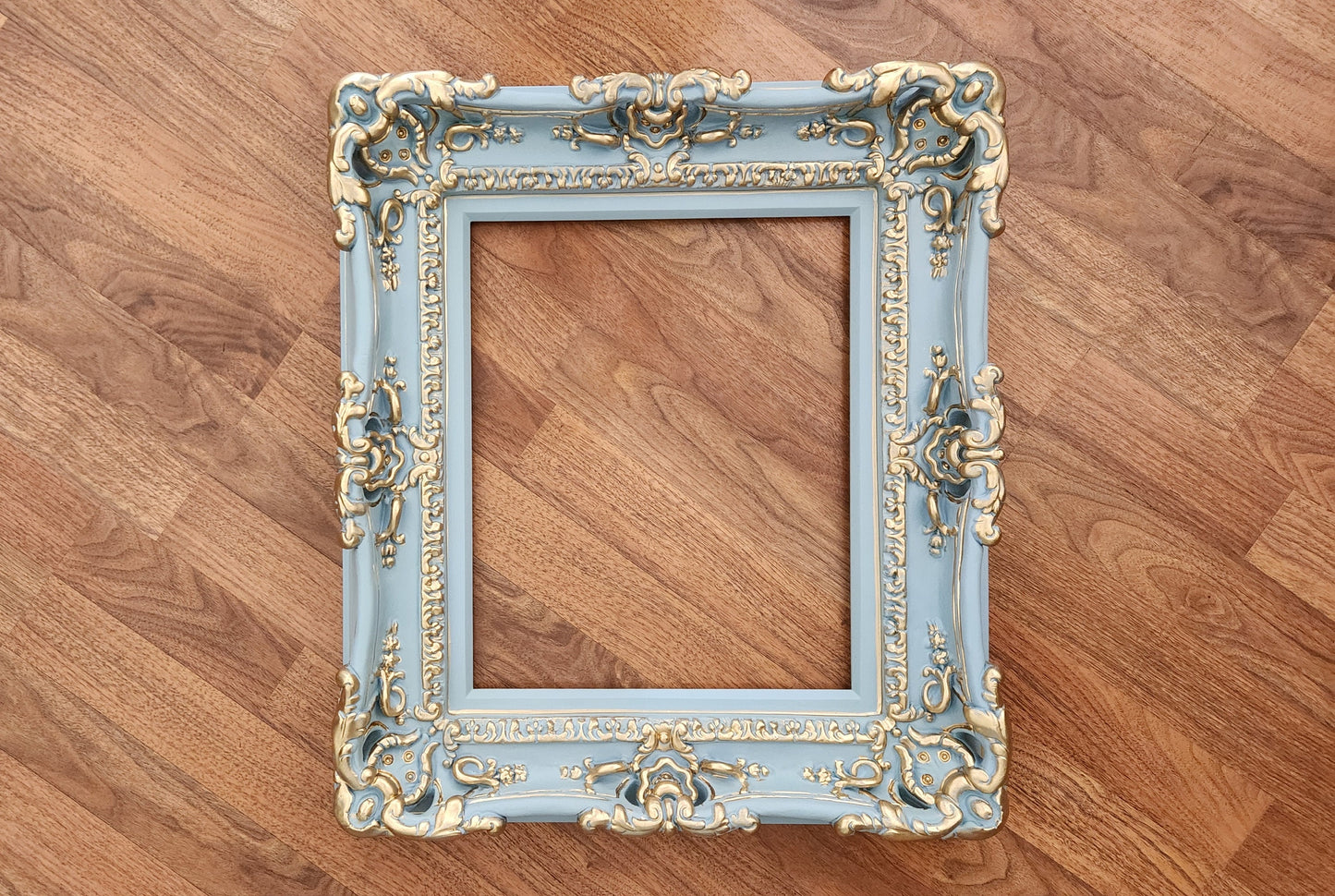 12x16 Pale Green Picture Frame, Baroque Ornate Shabby Chic Style, Canvas, Artwork