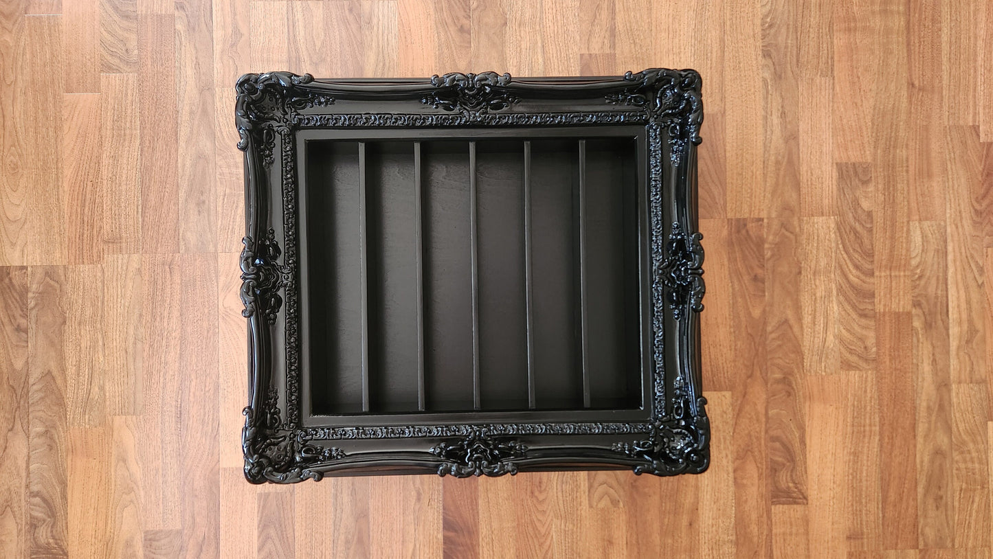 20x24 Black Hanging Frame Display with Shelves, Nail Polish Display