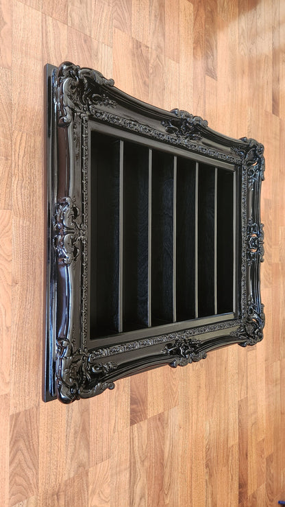 20x24 Black Hanging Frame Display with Shelves, Nail Polish Display