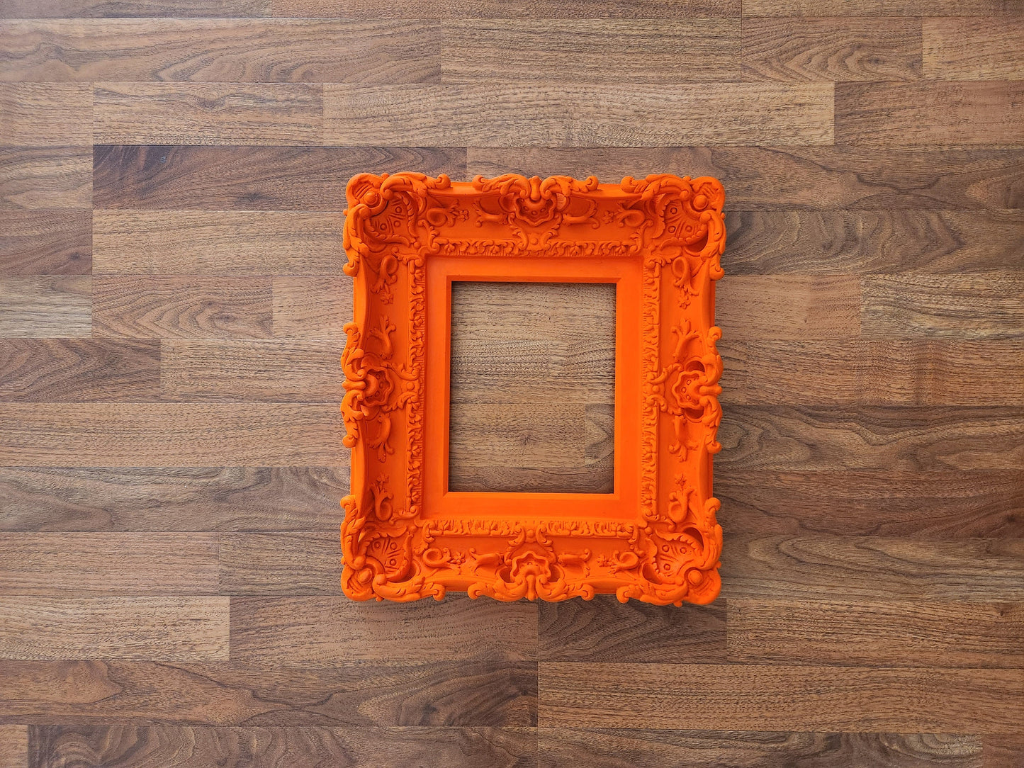 8.5x11 Orange frame, baroque kid's vibrant photo frame, family photograph frame, original