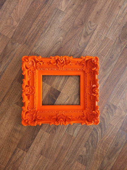 8.5x11 Orange frame, baroque kid's vibrant photo frame, family photograph frame, original