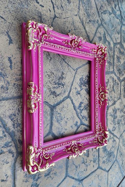 11x14 Hot Pink Picture Frame, Original Baroque Art Frame