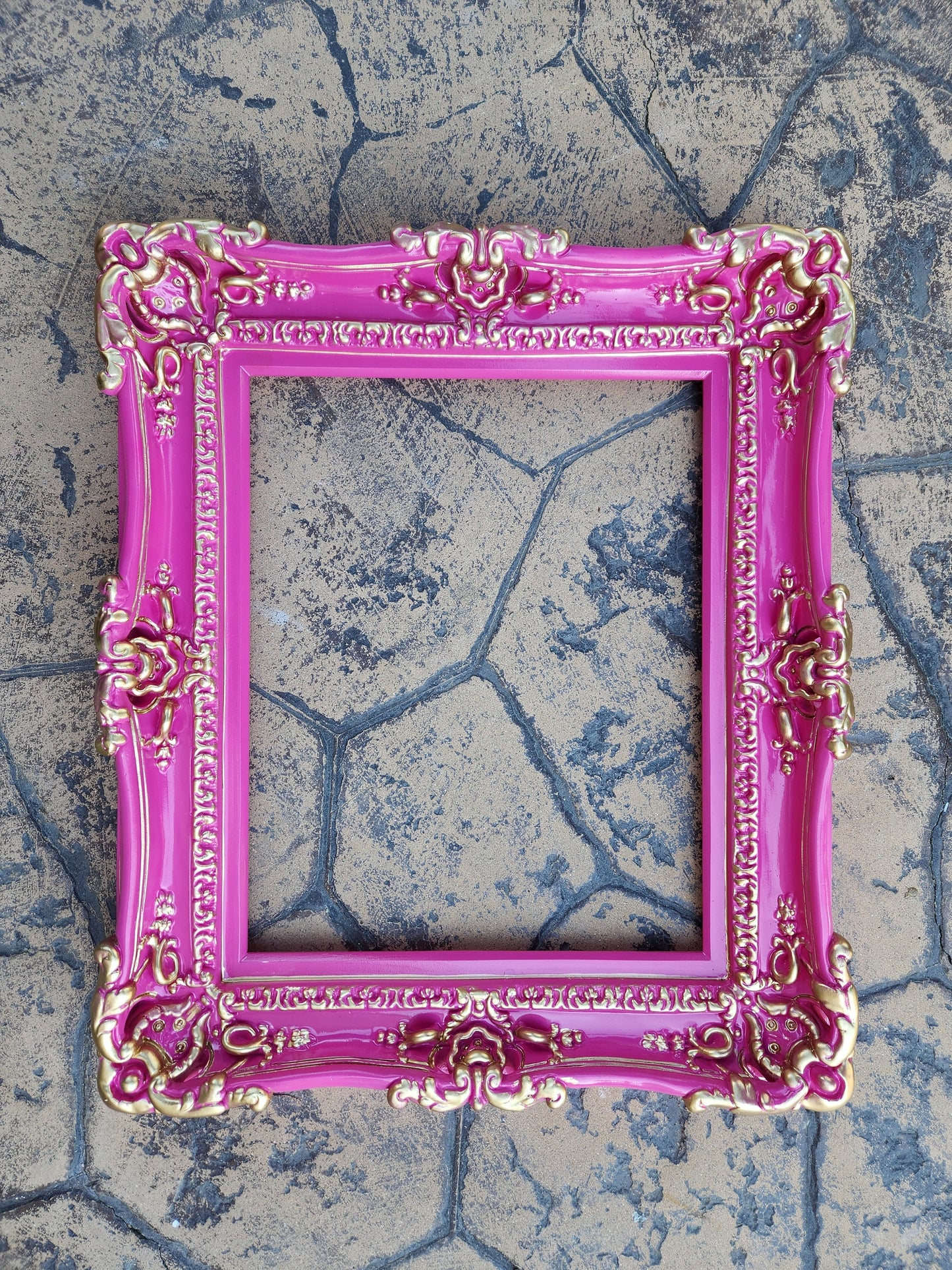 11x14 Hot Pink Picture Frame, Original Baroque Art Frame