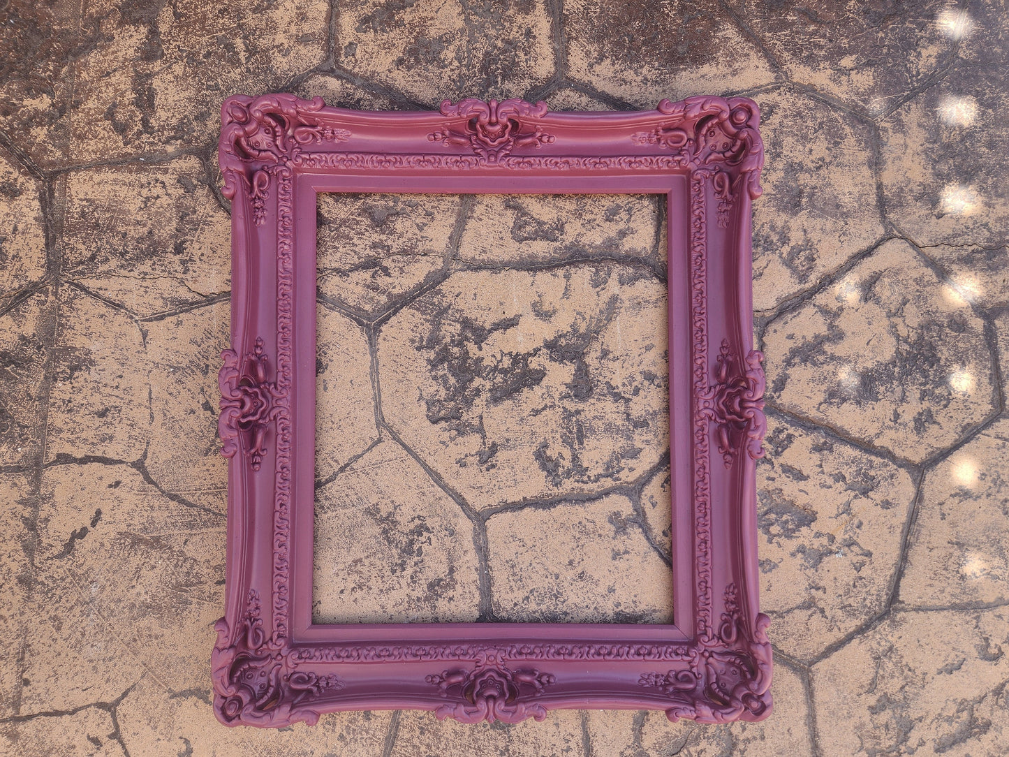 16x20 Plum Ornate Picture Frame, Original Colonial Frame