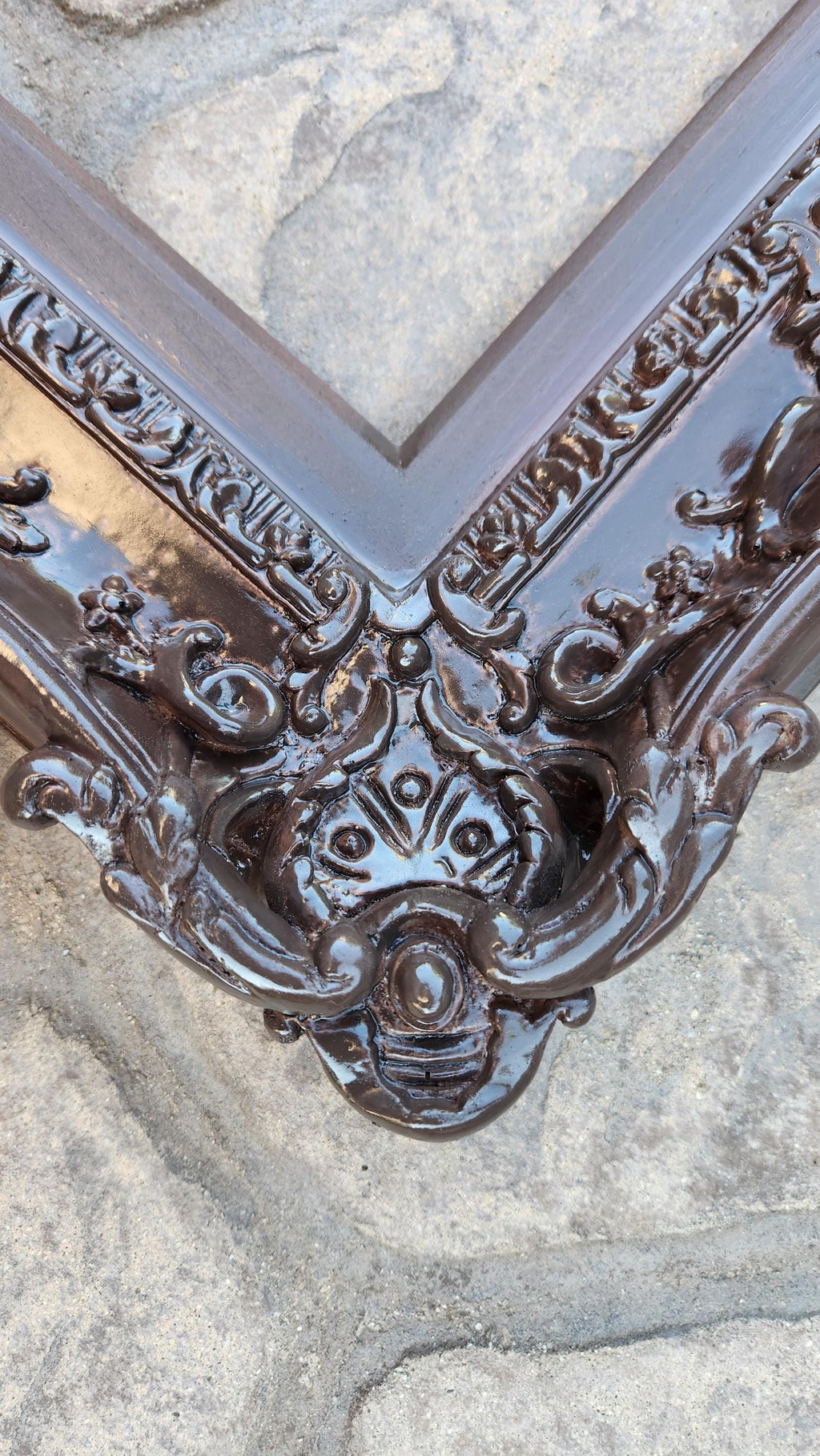 8x10 Brown Picture Frame, Art Baroque Frame, Poster Frame, Ornate Picture Frame, Fancy