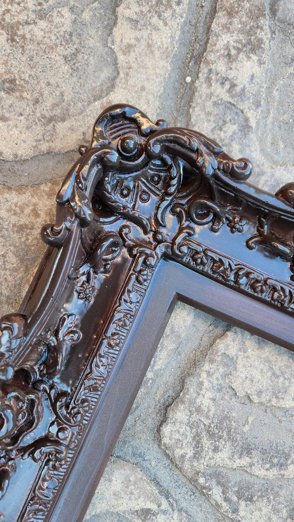 8x10 Brown Picture Frame, Art Baroque Frame, Poster Frame, Ornate Picture Frame, Fancy