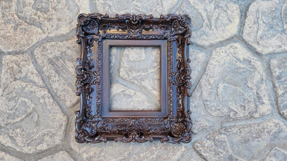 8.5x11 Brown Baroque Frame, Wedding Frame, Picture Frame, Art Gothic Frame, Graduation