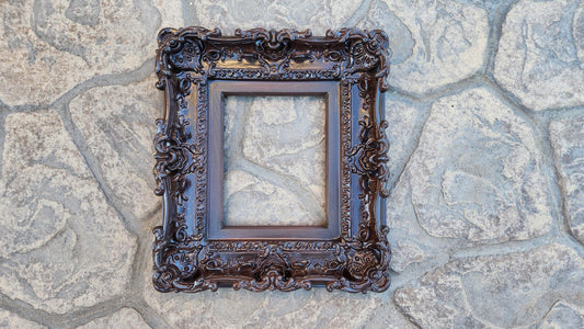 8.5x11 Brown Baroque Frame, Wedding Frame, Picture Frame, Art Gothic Frame, Graduation