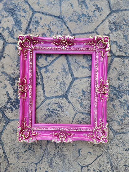 11x14 Hot Pink Picture Frame, Original Baroque Art Frame