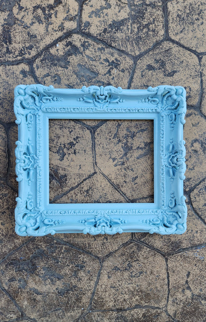 11x14 Baby Blue Picture Frame, French Country Frame, Cottage Frame