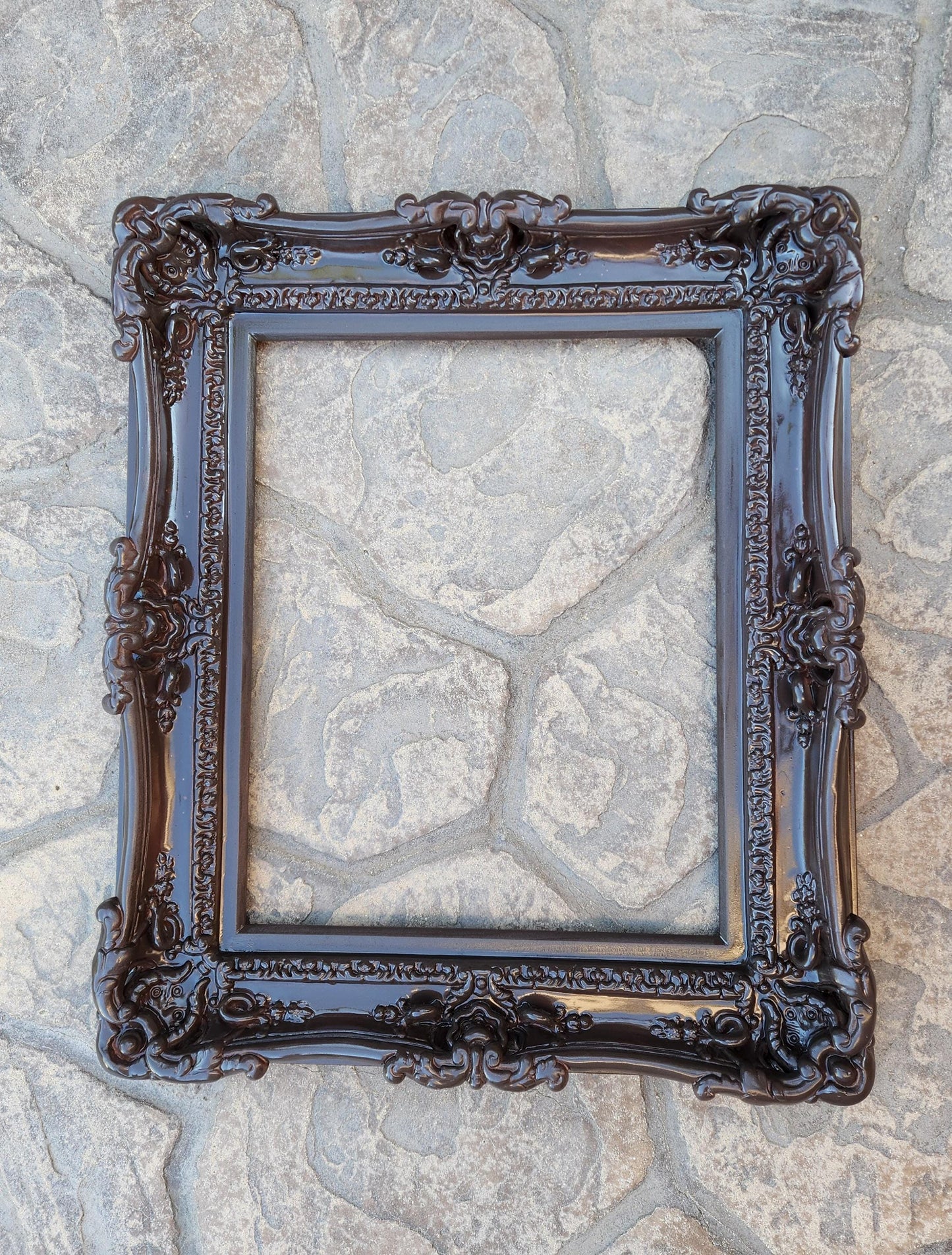 20x24  Brown Picture Frame, Classic Ornate Frame, Original French Frame, Mid Century