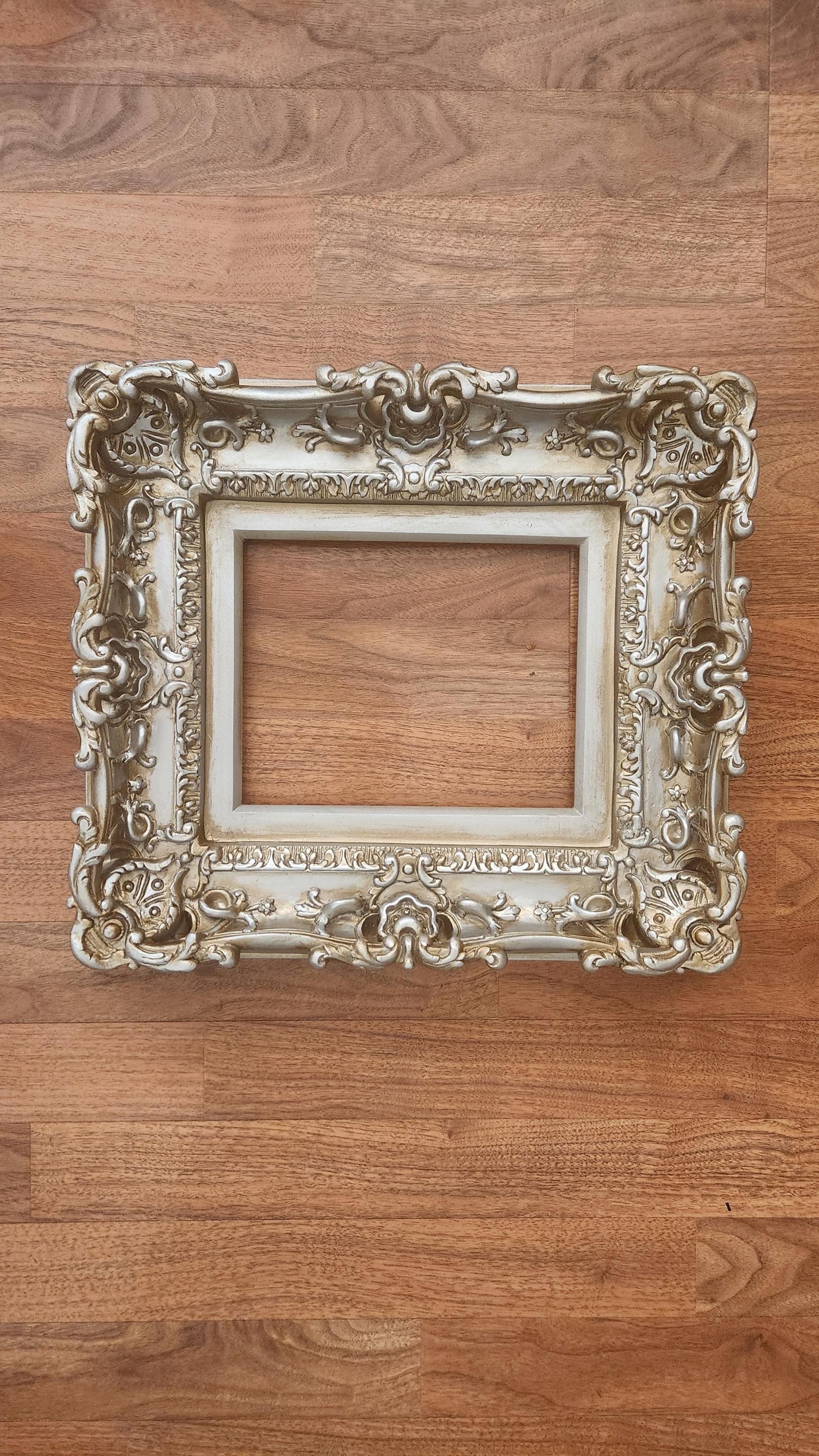 8.5x11 Antique Picture Frame, Baroque Photo Frame, Fancy Vintage Frame, Victorian