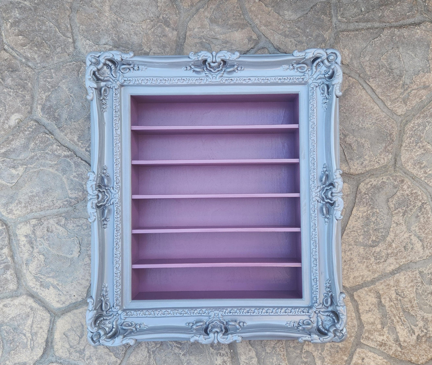 20x24 Baroque Display, Ornate Wall Nail Polish Self, Hanging Frame Display