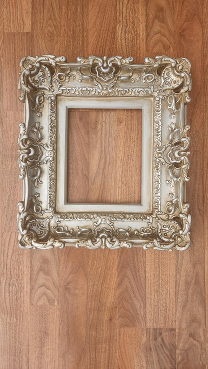 8.5x11 Antique Picture Frame, Baroque Photo Frame, Fancy Vintage Frame, Victorian