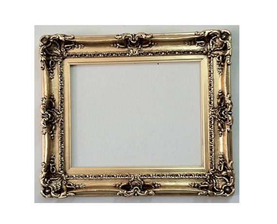 12x16 Vintage Gold Picture Frame, Decorative Baroque Ornate Photo Frame, Victorian Frame