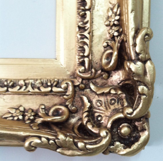 12x16 Vintage Gold Picture Frame, Decorative Baroque Ornate Photo Frame, Victorian Frame