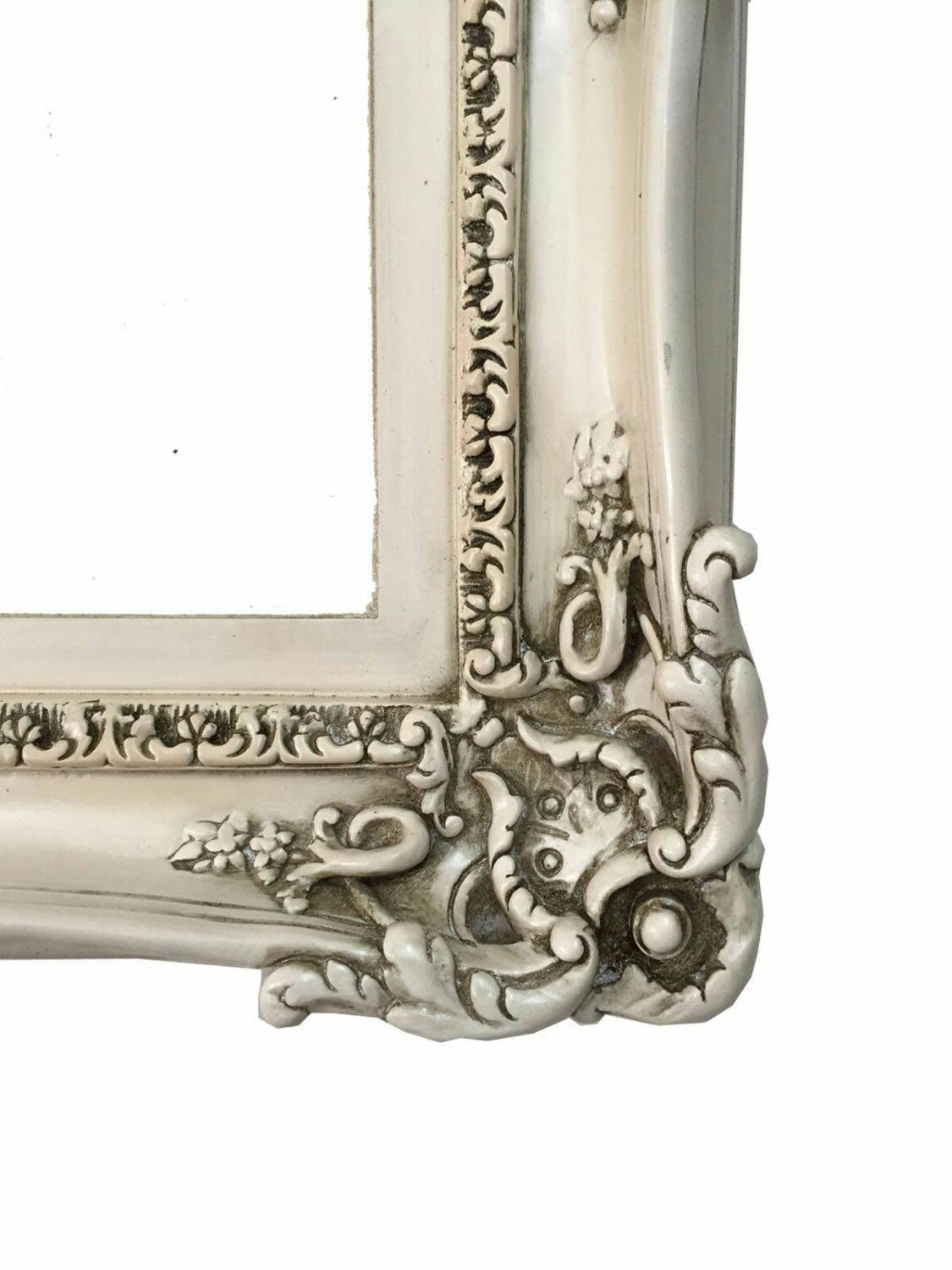 16x20 Vintage Cottage Chic Frame, Distressed Ornate Frame
