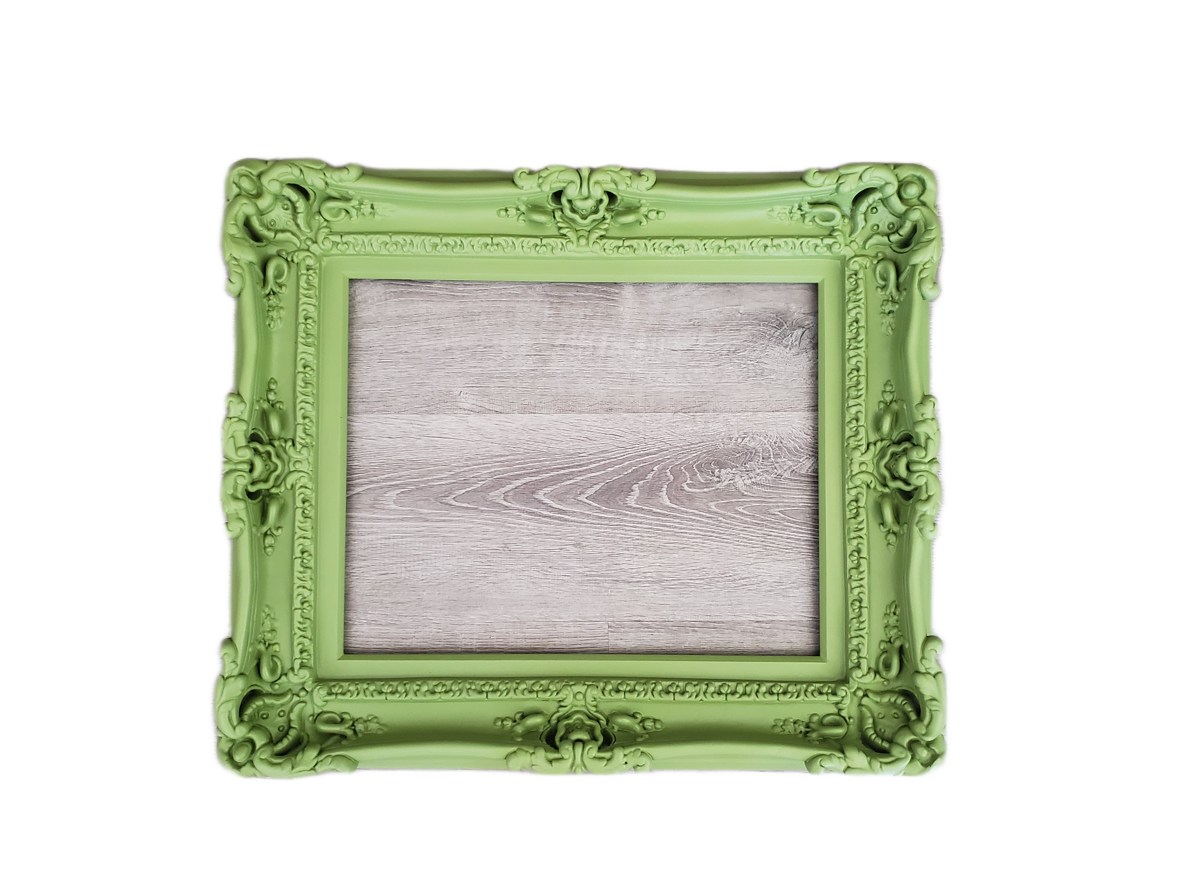16x20 Ornate Green Picture Frame, Cottage Chic Photo Frame, Art, Wall Home Ideas