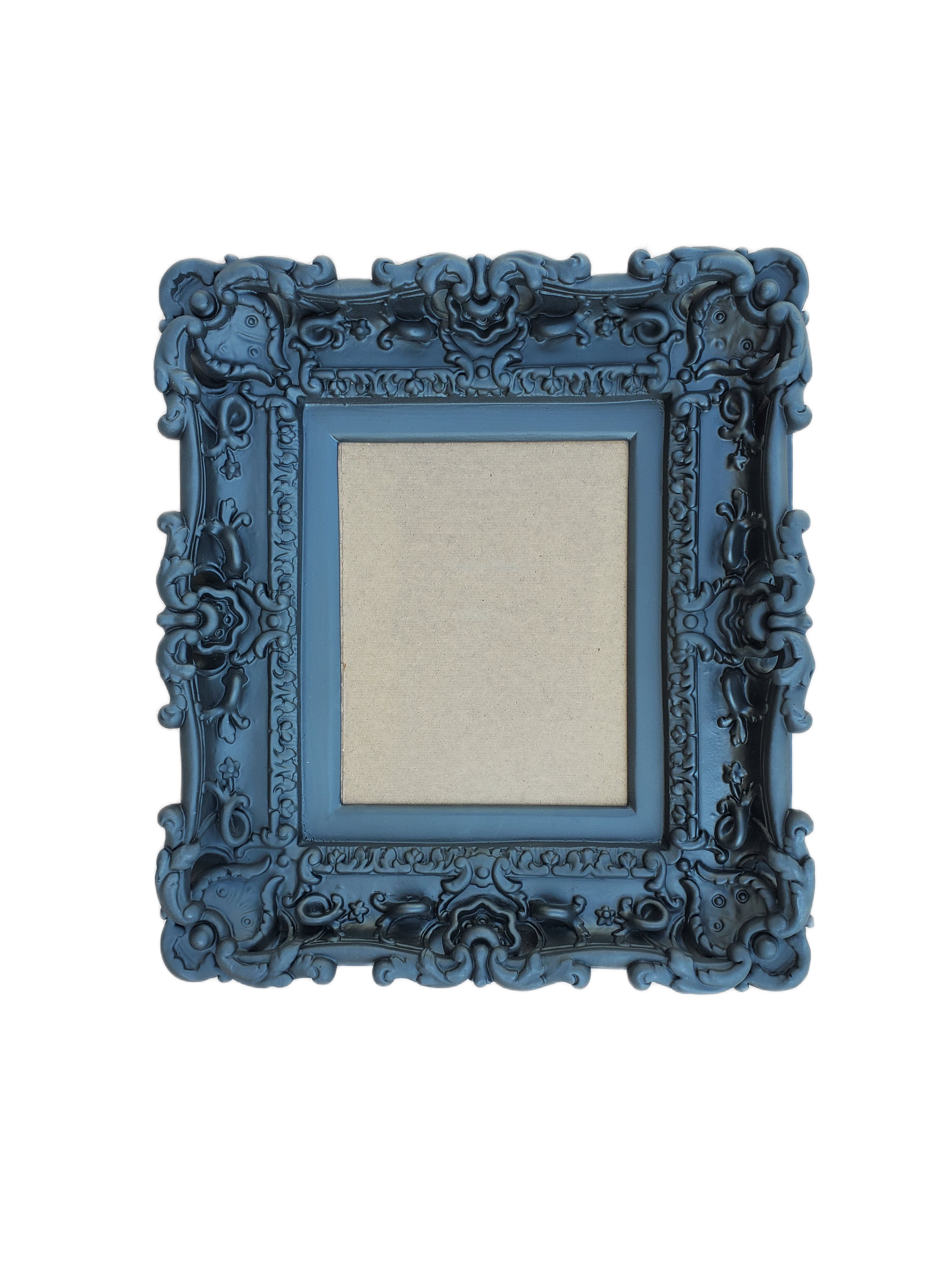 8x10 Black Frame, Baroque Art Picture Frame, Cottage Chic Stylish Frame