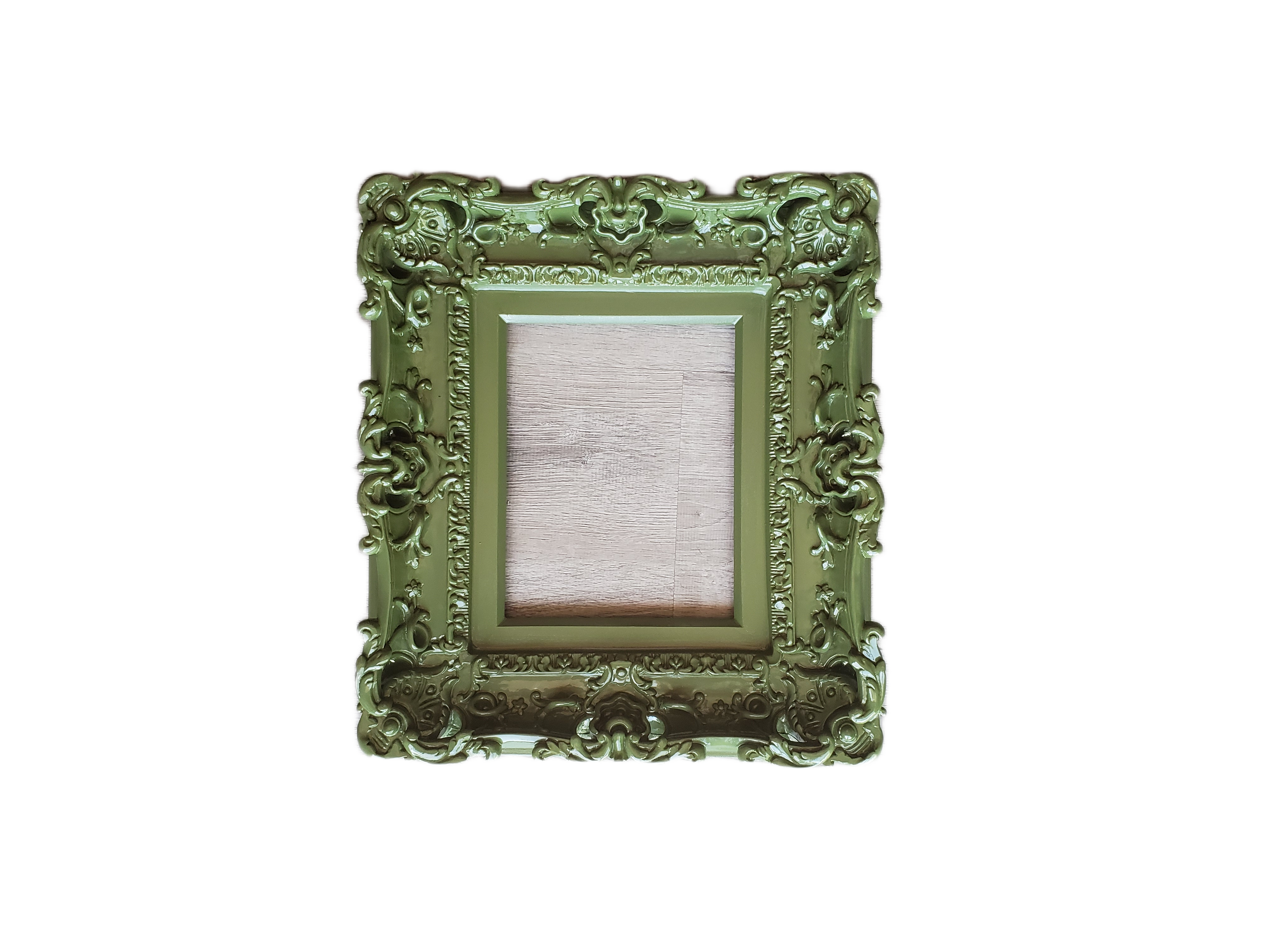 8.5x11 Baroque Picture Frame, Forest Green Photo Frame, Original Diploma Certificate Size