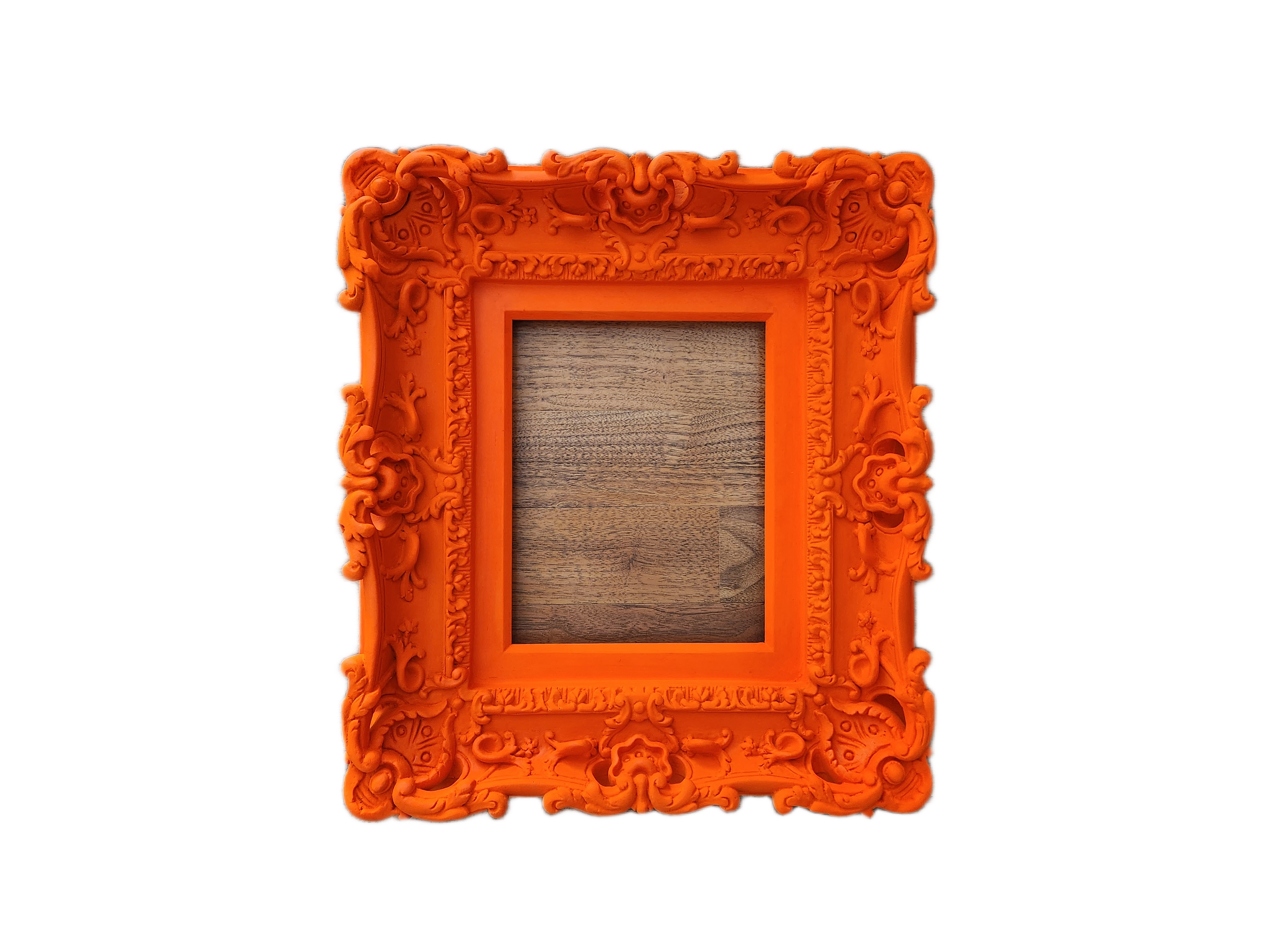8.5x11 Orange frame, baroque kid's vibrant photo frame, family photograph frame, original