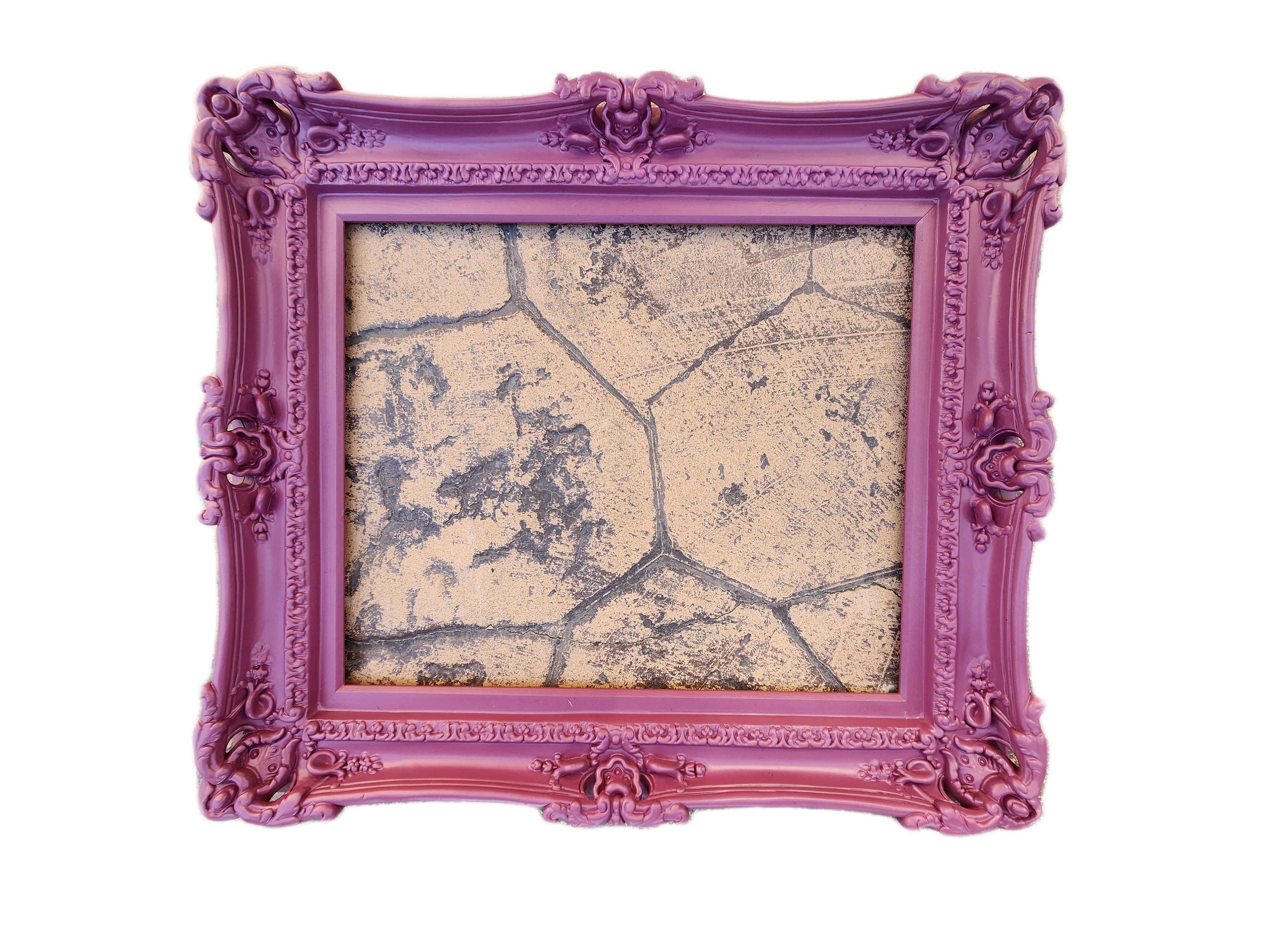 20x24 Plum Picture Frame, Colorful Baroque Artwork, Girl's Frame Ideas