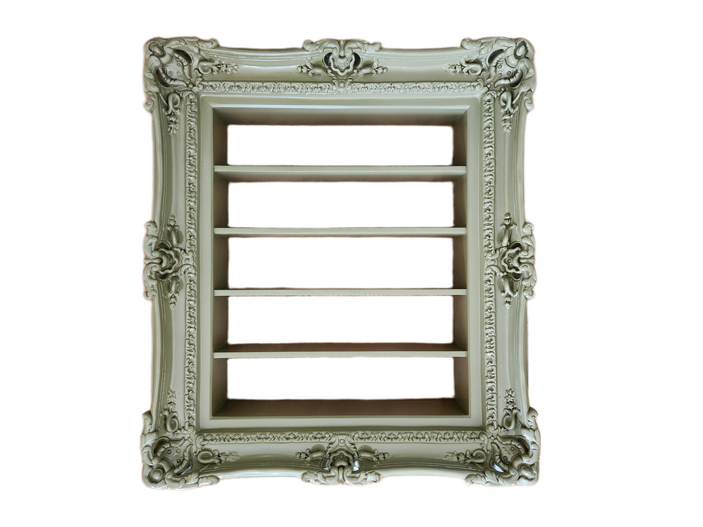 20x24 Sage Green Wall Frame Display, Nail Polish Display, Spice Rack,  Baroque Design