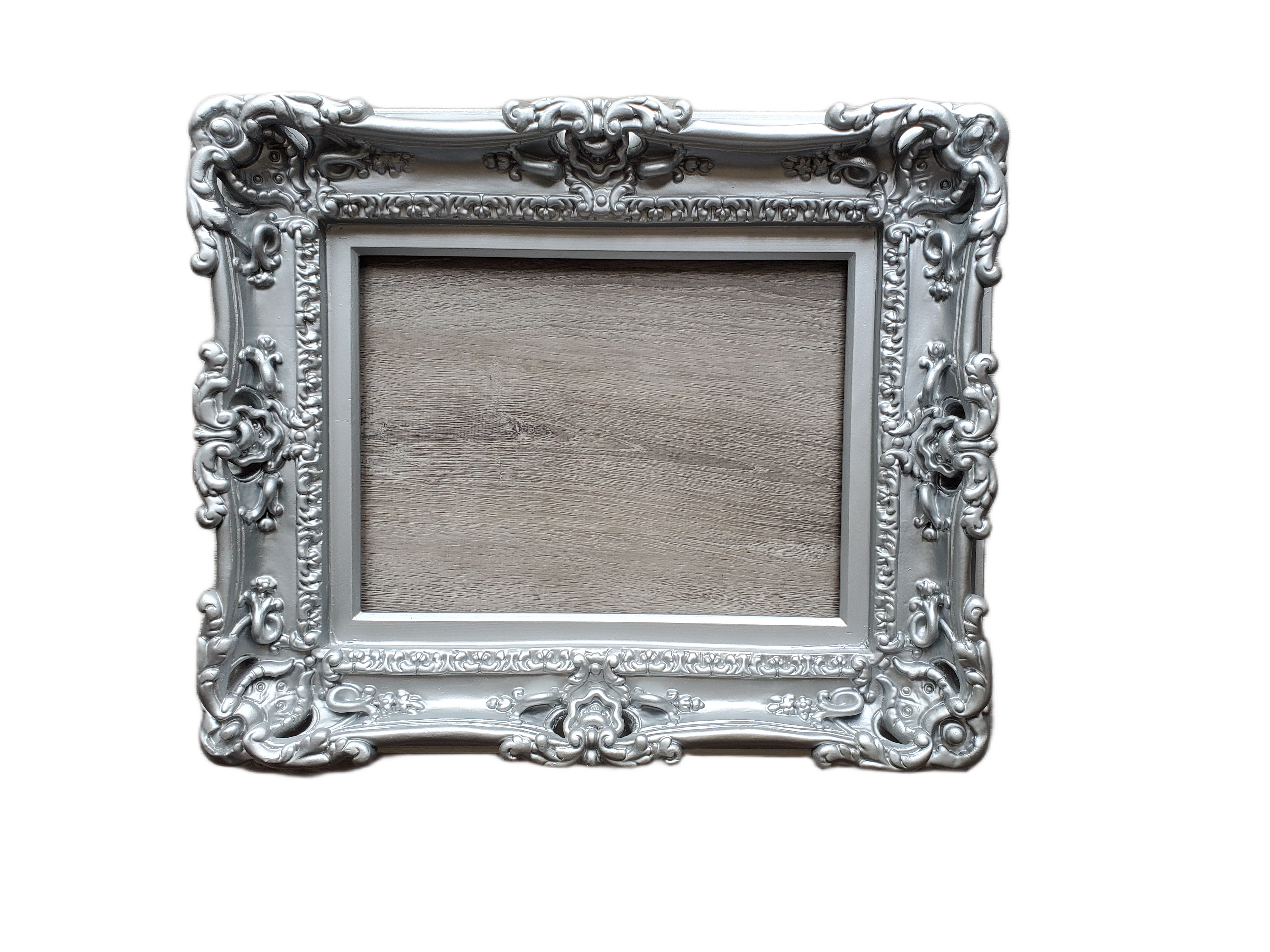 16x20 Photo Silver Frame, Fancy Mid Century Frame, Family Photographs