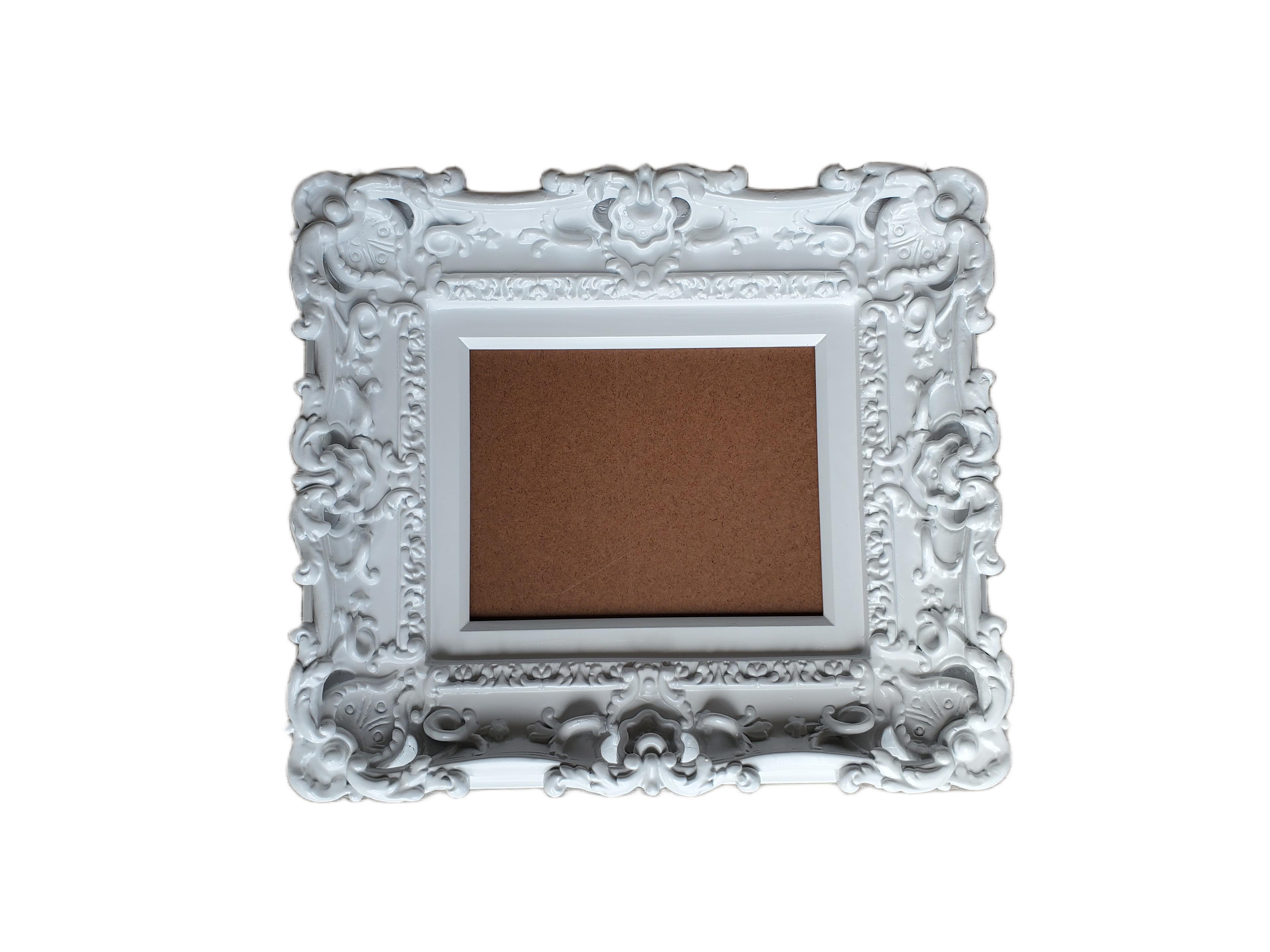 8.5x11 White Frame, Diploma Frame, Certificate Frame, Fancy Baroque Frame, Classic Frame