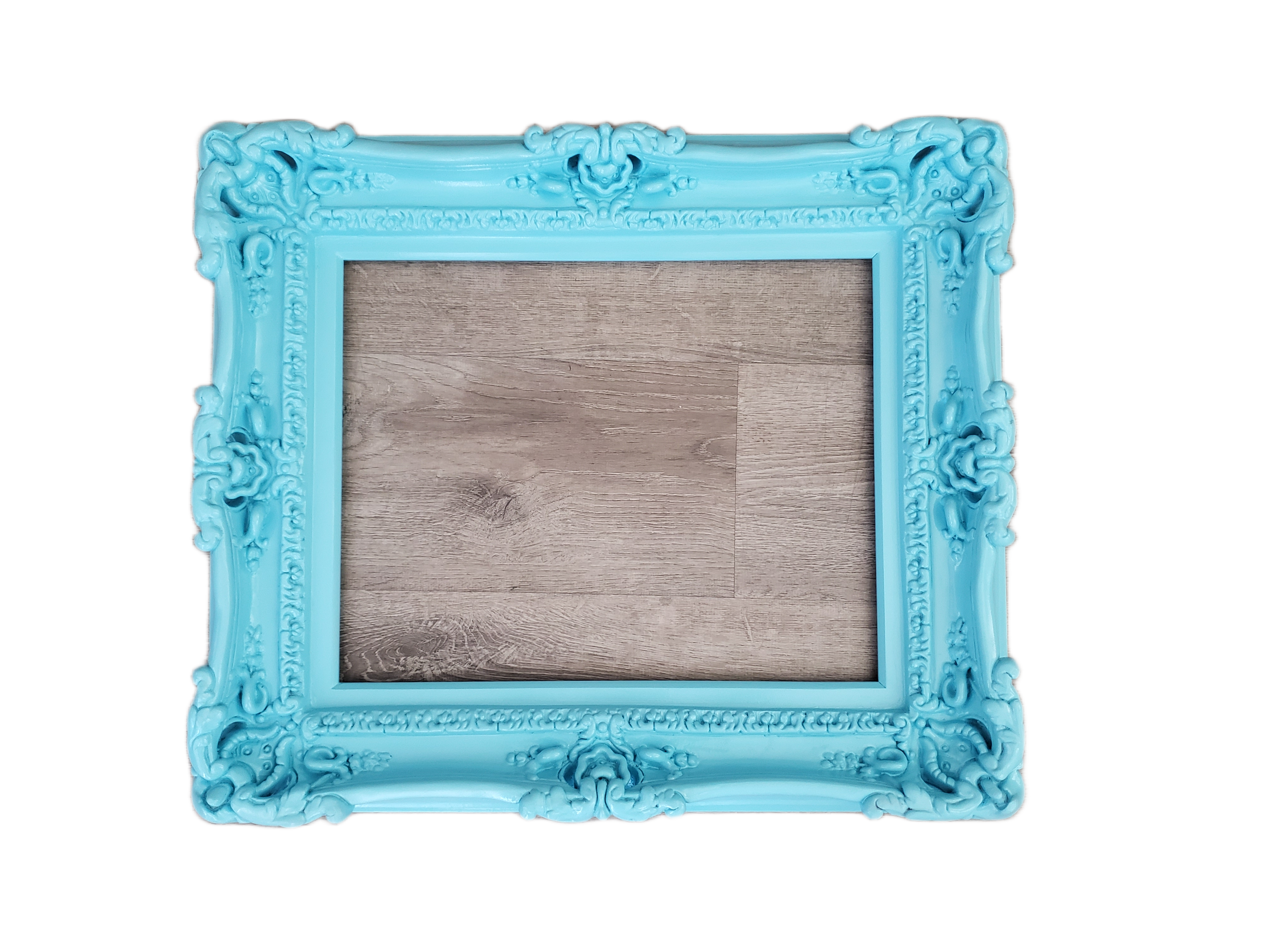 11x14 Aqua Blue Picture Frame, Ornate Frame, Baroque Baby Photo Frame