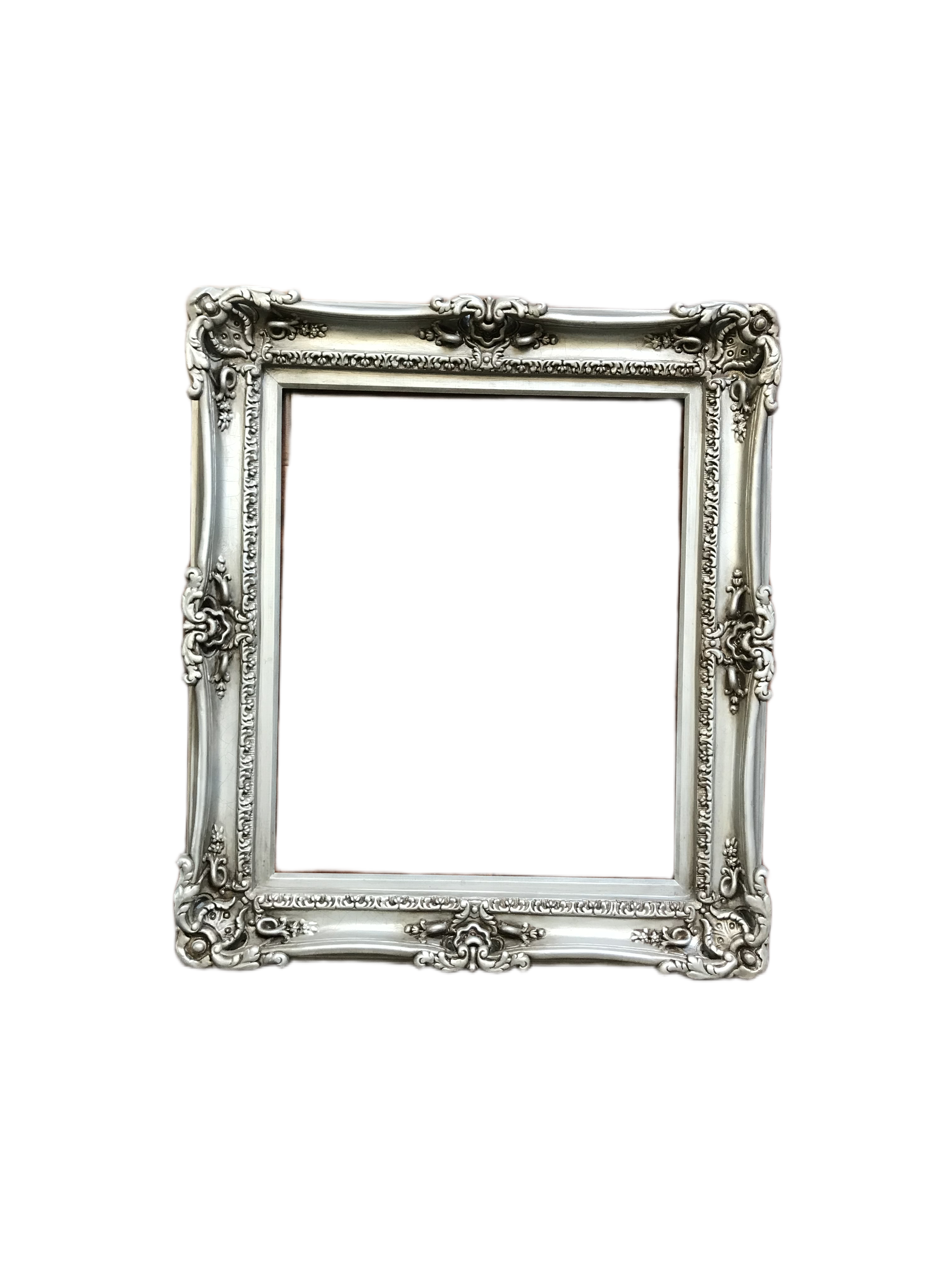 12x16 Vintage Silver Frame, Ornate Picture Frame, Wedding Fancy Frame, Classic Frame