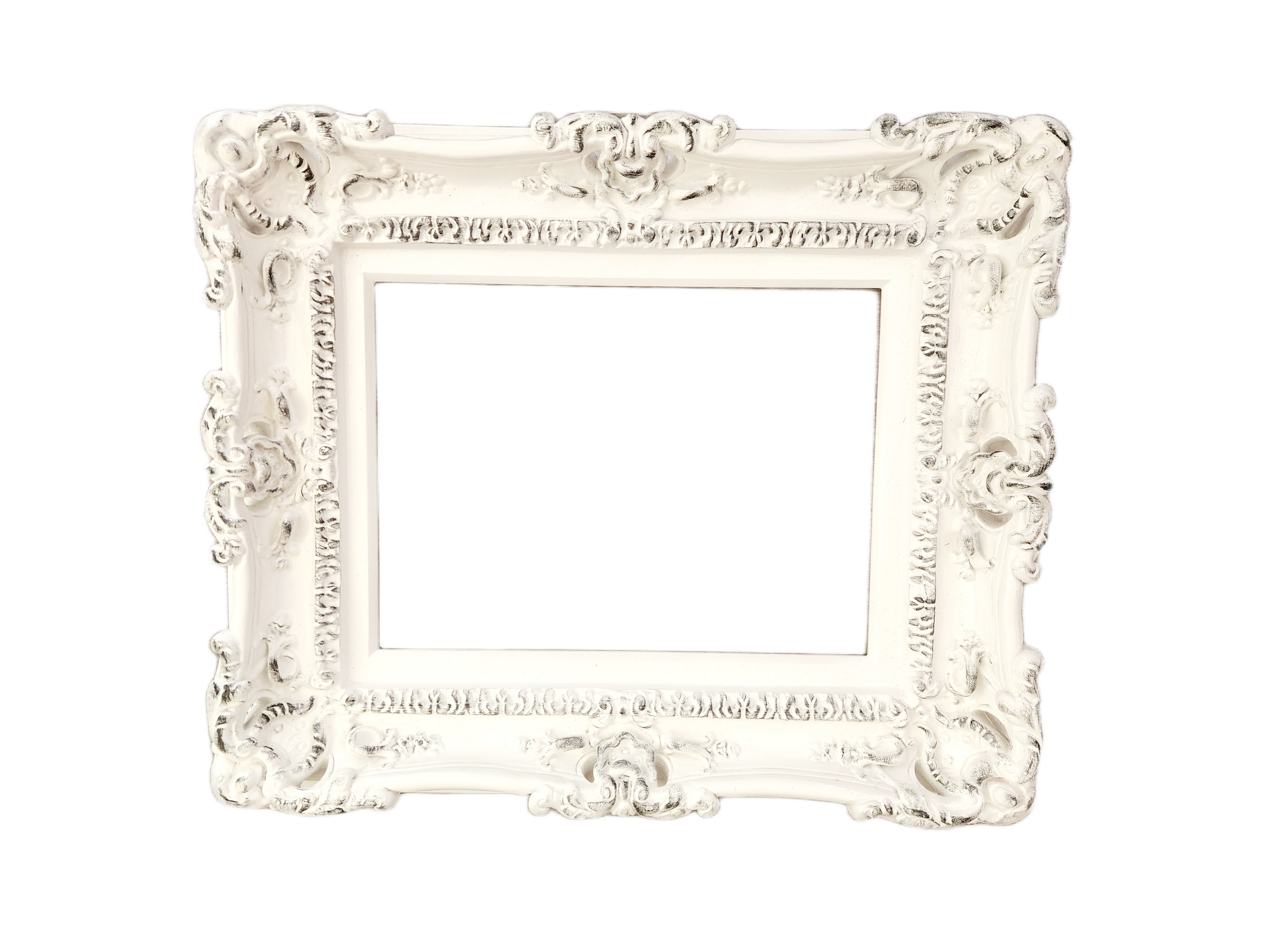 11x14 Vintage Picture Frame, Shabby White Stylish Fancy French Frame